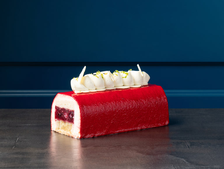 Bûche vanille citron fruits rouges